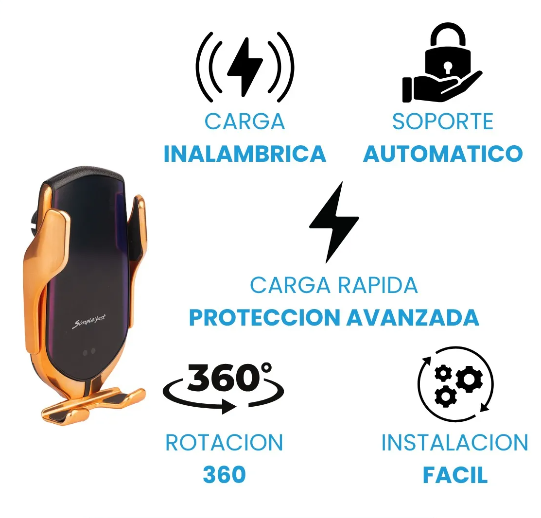Cargador Celular Para Auto Wireless GOLD
